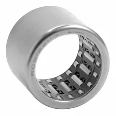 Metric single-direction needle roller clutch and bearing assembly with 8 mm bore, 12 mm OD, and 22 mm overall width. Open, three-row, non-full-complement design supports radial loads and permits free rotation in one direction. Suitable for industrial machinery requiring compact, high-load rotary motion control.