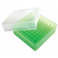 Rectangular Storage Box: 5 1/8 in Overall Wd, 1 7/8 in Overall Ht, 5 1/8 in Overall Lg, Green (MPN 120036)