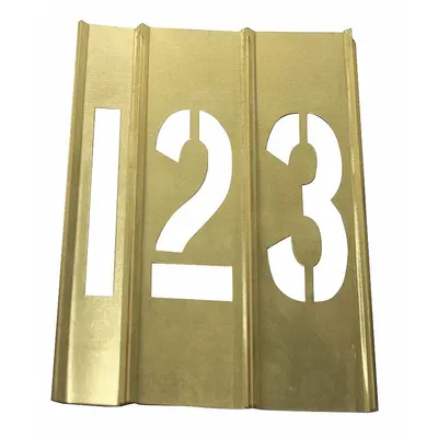 OEM Stencil Set: 0 to 9/Dash (-)/Period (.) - Brass Interlocking Stencil Sets