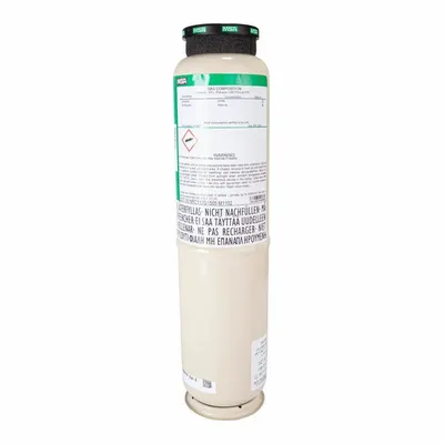 MSA Calibration Gas: Nitrogen, +/-10% Accuracy, O2, Calibration Gas, 100 L Cylinder Capacity - Calibration Gases for Portable Gas Detectors