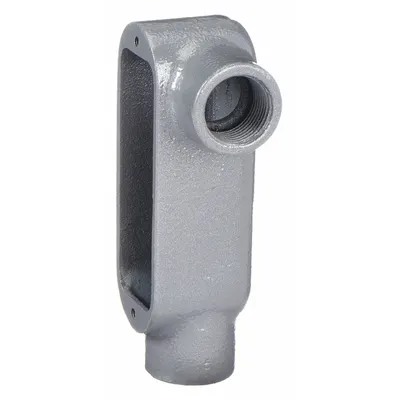 HUBBELL KILLARK Conduit Outlet Body: Iron, 1 1/4 in Trade Size, LL Body, 32 cu in Body Capacity - LL - 90° Elbow Type