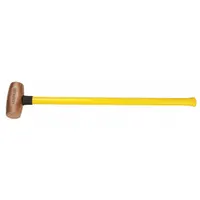 Soft-Face Sledge Hammer: Copper, Fiberglass Handle, 12 lb Head Wt, 6 in Dia, 32 in Overall Lg (MPN AM12CUFG)
