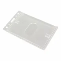 Badge Holder: Pouch, Vertical, 5 1/2 in Badge Pouch Wd, 2 7/8 in Badge Pouch Ht, Clear, 25 PK (MPN BAU 68140)