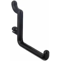 FUNCTIONAIRE Single Rod Pegboard Hook: 1/4 in Peg Hole, For 1 in Pegboard Hole Spacing, Black, 8 PK (MPN FH4-4)