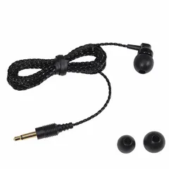 The ICOM SP40 is a wired, black earbud designed for listen-only monitoring with Icom F52D/F62D series radios. It features a single-pin connector and one wire, with no push-to-talk function. Suitable for applications requiring discreet audio reception without transmission.