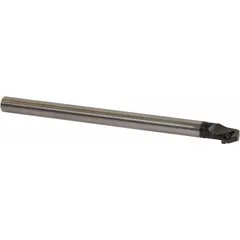 This indexable boring bar is designed for internal turning operations on machining centers and lathes. Its positive rake, right-hand configuration reduces cutting forces, making it suitable for finishing bores, enlarging holes, and achieving close tolerances in metalworking applications.