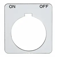 Legend Plate: 30 mm Panel Mounting Size, Square, 1 13/16 in Overall Ht x 1 13/16 in Overall Wd (MPN 9001KN245WP)