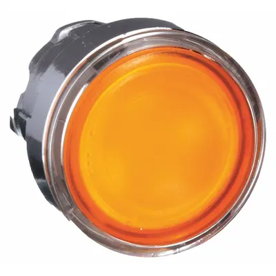SCHNEIDER Flush Push Button: 22 mm Mounting Size, Metallic - Illuminated Flush-Mount Push-Button Operators