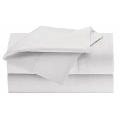 WESTPOINT HOME Flat Sheet for XL Full mattress, 109 in length, 81 in width, T300 thread count, Fresh White, 40% polyester, solid pattern, reusable. Suitable for hospitality, healthcare, and residential bedding applications.