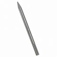 This chisel bit is designed for use with SDS-Max hammer drills in chiseling applications on concrete, block, and brick. It features a 1/4 in head width, 12 in overall length, and a 45/64 in shank diameter.