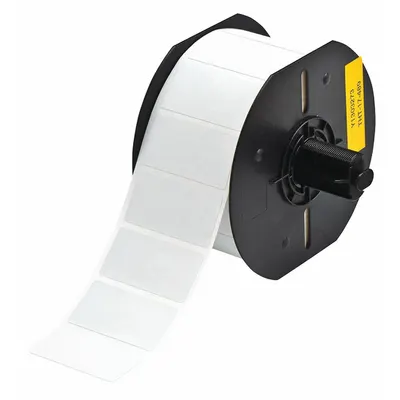 BRADY Pre-Cut Label Stock Roll: 1 in x 2 in, 1 in, Polyester, Metal Detectable - Brady Precut Label Rolls