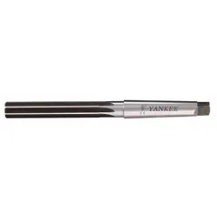This chucking reamer has a 17/32-inch diameter, straight flute design, and is made of high-speed steel. It features a neutral rake and an MT1 Morse taper shank for use in drilling and reaming operations to precisely enlarge and finish holes to tight tolerances.