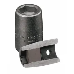 SAE magnetic impact socket with 5/8 in hex size, 6-point standard configuration, and 1 1/2 in overall length. Designed for use with impact tools in high-torque fastening applications such as automotive repair and industrial assembly.