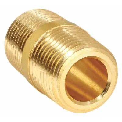 PARKER Pipe Nipple: Brass, 1/4 in Nominal Pipe Size, 1 1/8 in Overall Lg, Threaded on Both Ends - Instrumentation Brass Pipe & Pipe Nipples