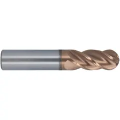 CLEVELAND Ball End Mill: Carbide, T-Max Coated, 7 Flute, 1/2" Mill Dia, 5/8" LOC, 2-1/2" OAL (MPN C70914)