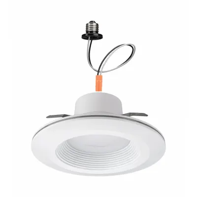 ETI Recessed Downlight: 6 in Dia, 670 lm, 2700K/3000K/3500K/4000K/5000K, 11 W - Trim Modules with Nightlight