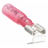 Wire Disconnect: Red, Heat Shrink, Partial Coverage, 0.25 in x 0.032 in Tab