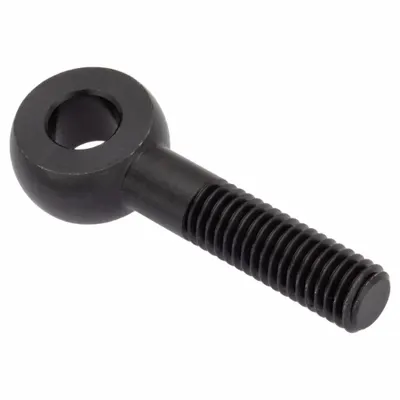 AMPG Fixed Rod End: Steel, Black Oxide, 45 mm Hole Center-to-End Lg, Left Hand - Steel Male Threaded Fixed Rod Ends