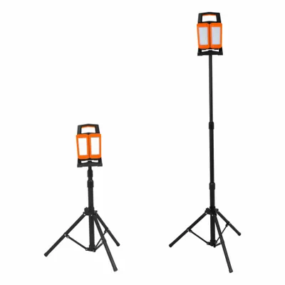 GROZ Temporary Job Site Light: 4,500 lm Max Brightness, LED, 4, 4 Brightness Levels - Tripod Stand Lights