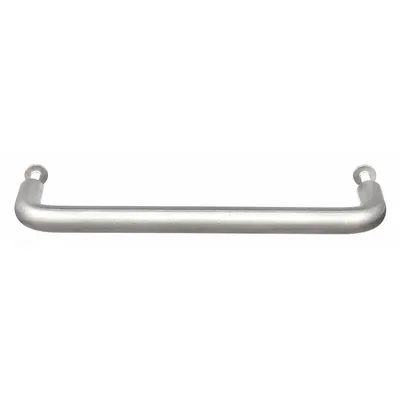 SUGATSUNE Pull Handle: Threaded Holes, Stainless Steel, Silver, #8-32 Screw Size - Standard Pull Handles