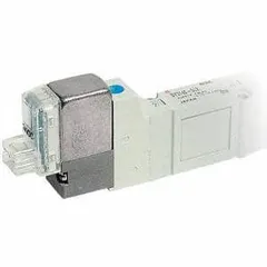 Solenoid Air Control Valve: SY7000 Series, Single Solenoid, Five-Way / Two-Position, 5 Ports, 24V DC (MPN SY7120-5DZ-02T). Key specifications — attr1082345: Spring Return; attr1082298: Terminal Block; attr1082321: Internal Pilot; attr1082278: SY7120-5DZ-02T; attr1082335: Non-Locking; attr1082343: Solenoid Air Control Valve; attr1082348: SY7000.