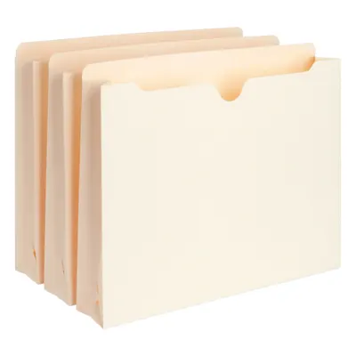 BUSINESS SOURCE File Jackets, Manila, 11 Pt, 11 x 8-1/2 In, 50-Pack