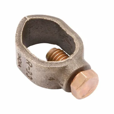 BURNDY Grounding Connector: Copper, 10 to 3 AWG STR Grounding Wire Size - Ground Rod Clamps