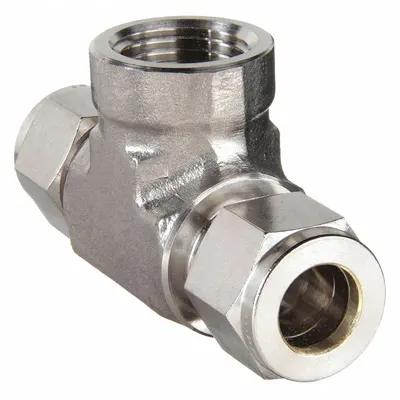 PARKER Double-Ferrule Stainless Steel Tee Fitting - Double-Ferrule Stainless Steel Fittings