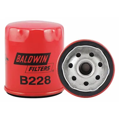 BALDWIN FILTERS Oil Filter: B228, LF3338, 3/4"-16 Thread Size, 3 1/2 in Overall Ht - Spin-On Oil Filters