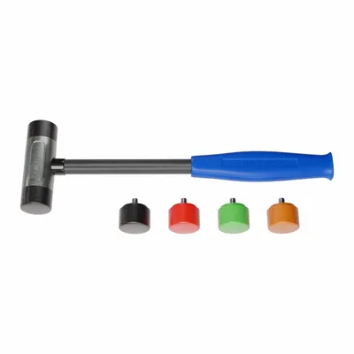AMERICAN Replaceable Tip Hammer: Urethane, 1 1/2 lb Head Wt, 1 in Tip Dia, 10 in Overall Lg - Rubber-Tip Hammers