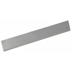 Carbon steel replacement scraper blade with a 5-inch overall length and standard end design. Used for scraping paint, adhesive, and residue from flat surfaces during general maintenance and renovation tasks.