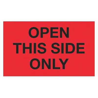TAPE LOGIC Open This Side Only Label: 500 PK (MPN DL1216) - Shipping & Receiving Message Labels