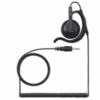 ICOM Listen-Only Earpiece: Fits Icom, For F52D/F62D Series, Ear Hook, Black, 1 Wires, Wired, SP28