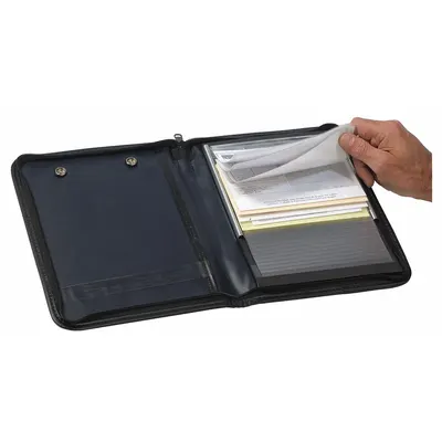 JJ KELLER Document Holder: Document Holder, Vinyl, Black, 11 1/4 in Overall Ht - Vehicle Document Holders