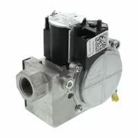 This direct ignition gas valve is designed for single-stage, slow-opening control in gas-fired heating systems. Rated at 140,000 BtuH, it supports both direct spark and hot surface ignition. Suitable for use in burners and furnaces requiring reliable gas flow regulation