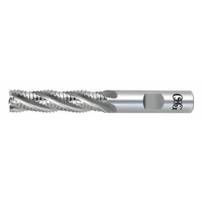 OSG Roughing End Mill: Cobalt, 4 Flute, Fine Pitch, 3/4" Mill Dia, 4" LOC - General Purpose Cobalt Roughing End Mills