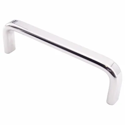 SUGATSUNE Pull Handle: Threaded Holes, Stainless Steel, Silver, M5 Screw Size - Standard Pull Handles
