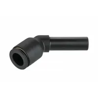 LEGRIS Push-Fit Elbow Fitting: 10 mm OD x 10 mm OD Size, Push-to-Connect x Push-to-Connect, Black (MPN 3180 10 00)