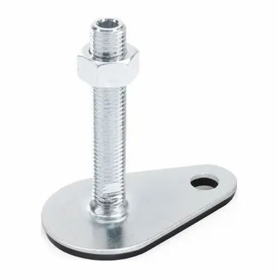 JW WINCO Non-Skid Male Leveling Mount, 5/8"-11, 2,698 lbf Capacity - Non-Skid Male Leveling Mounts