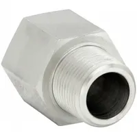 PARKER Metal Pipe Straight: Straight, Steel, 3/8 in x 3/8 in, 6,000 psi (MPN 3/8X3/8F3HGS)