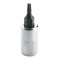 Fixed insert Torx bit socket with T30 tip size and 1/4 in drive. Overall length of 1 3/4 in. Used for driving T30 Torx fasteners in assembly, maintenance, and repair tasks.
