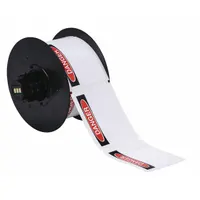 Pre-Cut Label Stock Roll: Danger, DANGER Header, 4 in x 6 in, 4 in, Vinyl, White, Indoor/Outdoor (MPN B30-25-595-OSHADA)