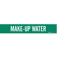 Pipe Marker: Make-Up Water, Green, White, Fits 2 1/2 to 7 7/8 in Pipe O.D., 1 Pipe Markers (MPN 7182-1)