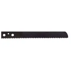 Bi-metal power hacksaw blade with 11 7/8 in length, designed for cutting steel and general metals in industrial fabrication, maintenance, and repair. Suitable for use in power hacksaw machines on structural steel, pipe, and bar stock.