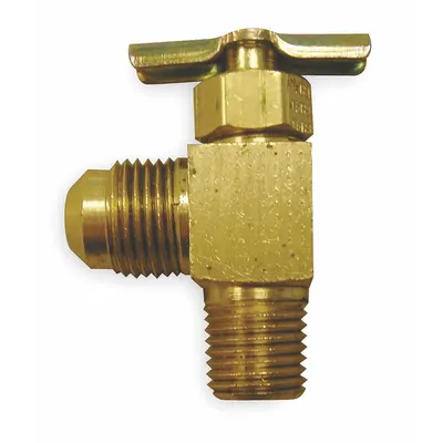WEATHERHEAD Needle Valve: Angle Valve Body, Brass, 1/4 in Pipe Size, Flare x MIP - Brass Angle-Body Needle Valves
