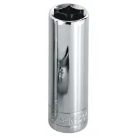 SK PROFESSIONAL TOOLS Socket: Metric, 1/2 in Drive Size, 20 mm Socket Size, 6-Point, Deep, Chrome (MPN 40020)