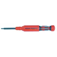 MEGAPRO Multi-Bit Screwdriver: Torq-Set/Torx/Tri-Wing Tip, 14 Tips, 8 1/2 in Overall Lg, Molded Grip (MPN 151TP2-B)