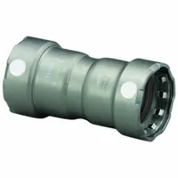 VIEGA MEGAPRESS Crimp Coupling Fitting: 1/2 in Pipe x 1/2 in Pipe Size, Press-fit x Press-fit, FKM (MPN 84215)