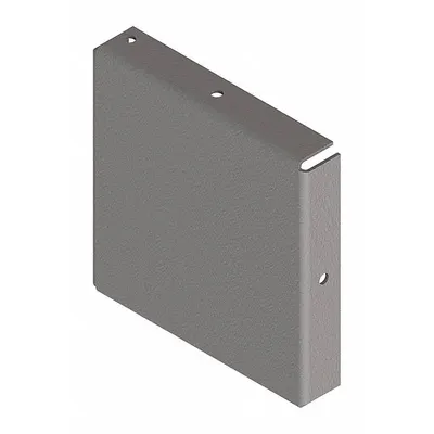 HOFFMAN Wireway Closure Plate: 4 in Wd, 4 in Ht, 16 ga Gauge, 1, Without Knockouts - End Caps for Indoor Wireways