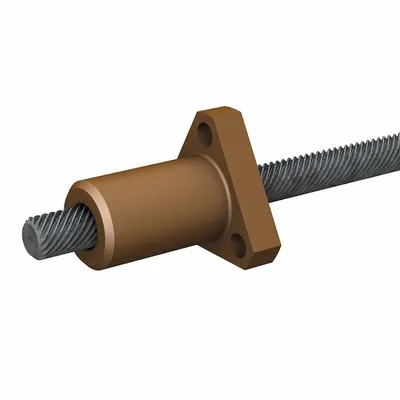 PBC LINEAR LSR1205T-0254-TS-NNN-NNN-N Precision Lead Screw with Standard Nut - Precision Lead Screws with Standard Nuts